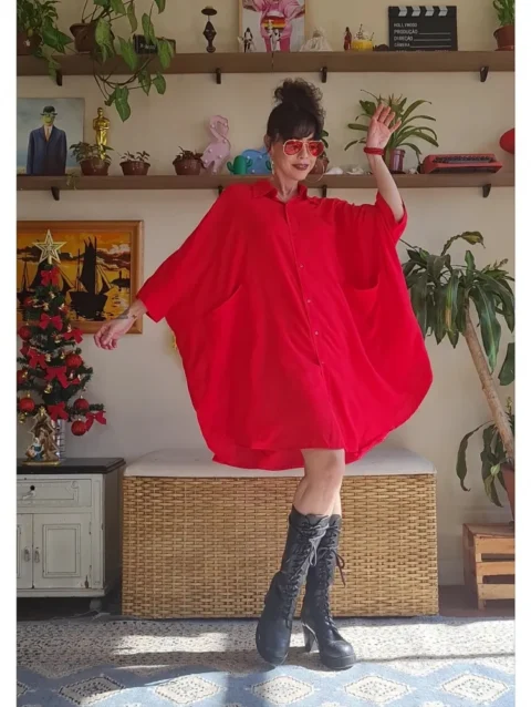 CAMISÃO CRIS MÉDIO VERMELHO