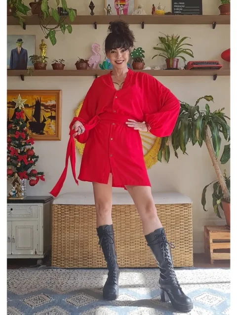 KIMONO LILITH CURTO VERMELHO