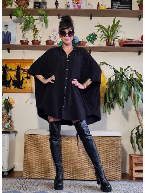CAMISÃO CRIS MÉDIO PRETO