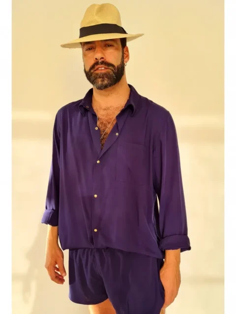 CAMISA MARIA JOÃO MANGA LONGA MARINHO