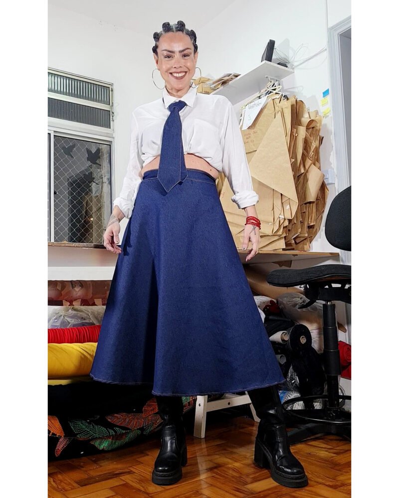 SAIA PADILHA MIDI JEANS (envelope) - Imagem 3