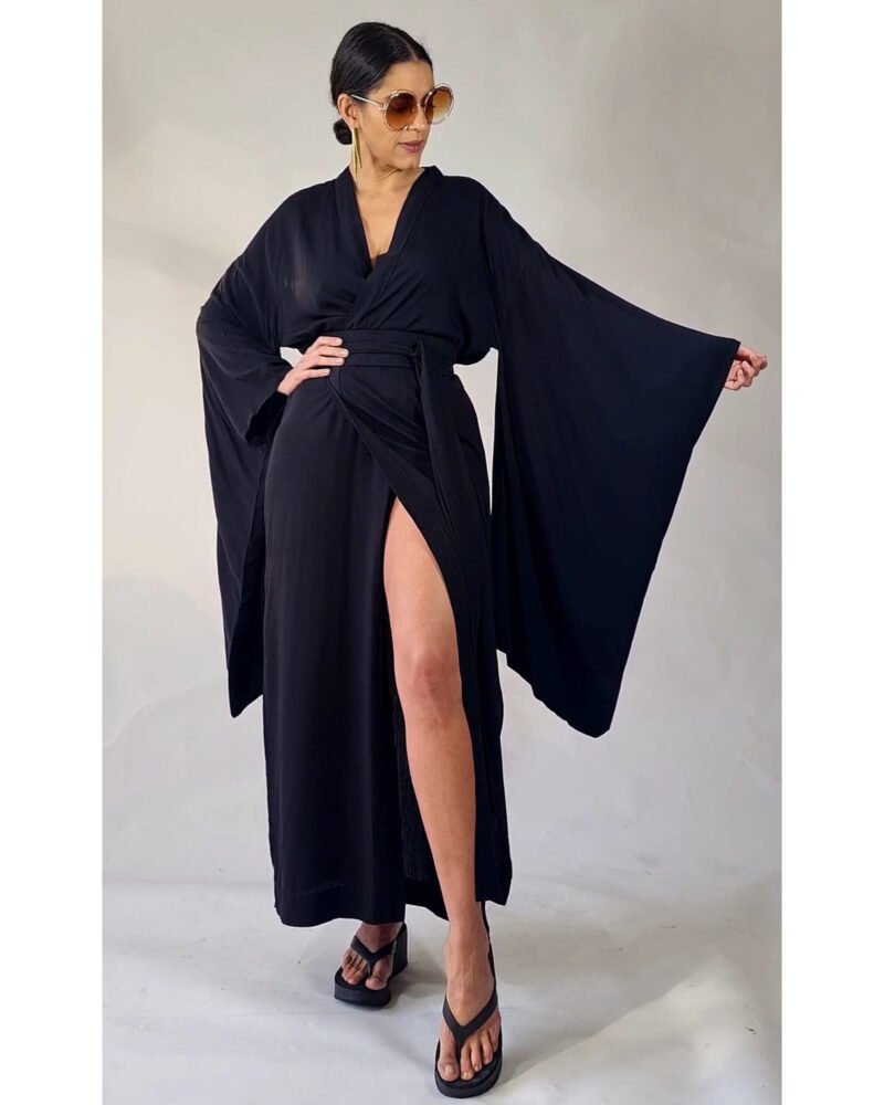 KIMONO TOSHIKO LONGO PRETO - Imagem 4