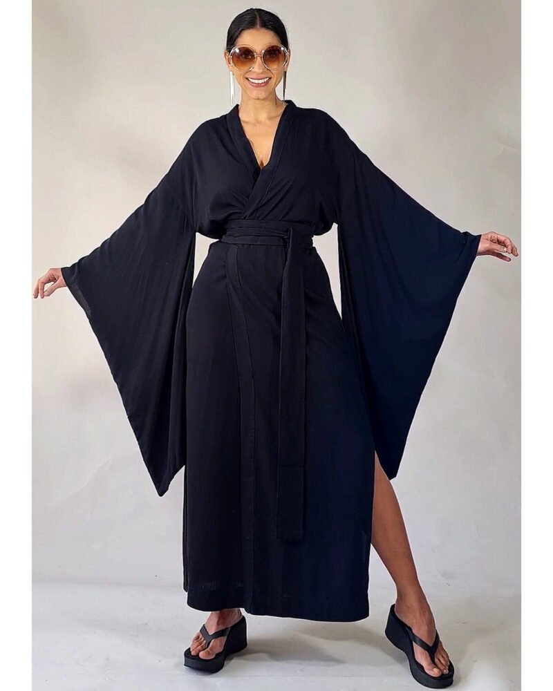 KIMONO TOSHIKO LONGO PRETO