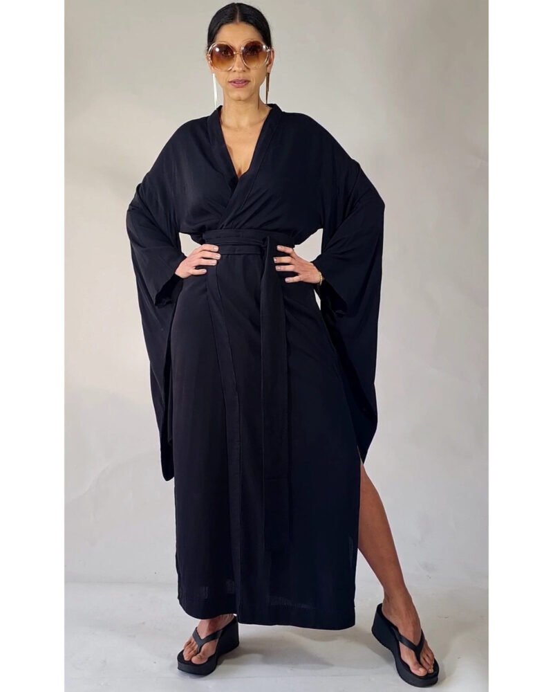 KIMONO TOSHIKO LONGO PRETO - Imagem 7