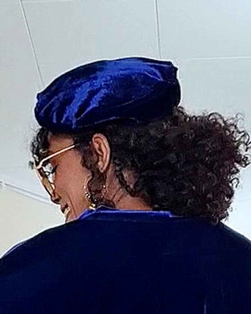 BOINA VELUDO AZUL MARINHO - Imagem 3