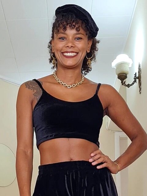TOP REGATA VELUDO PRETO