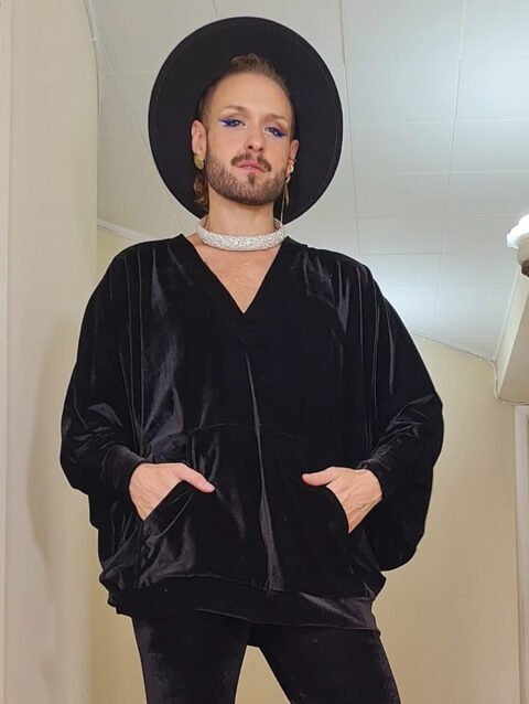 MOLETOM FÊNIX VELUDO PRETO