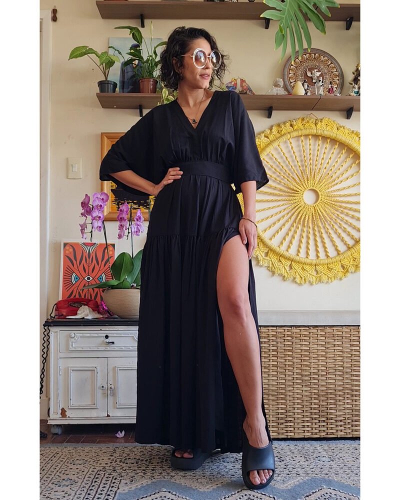 VESTIDO FÊNIX LONGO PRETO - Imagem 5