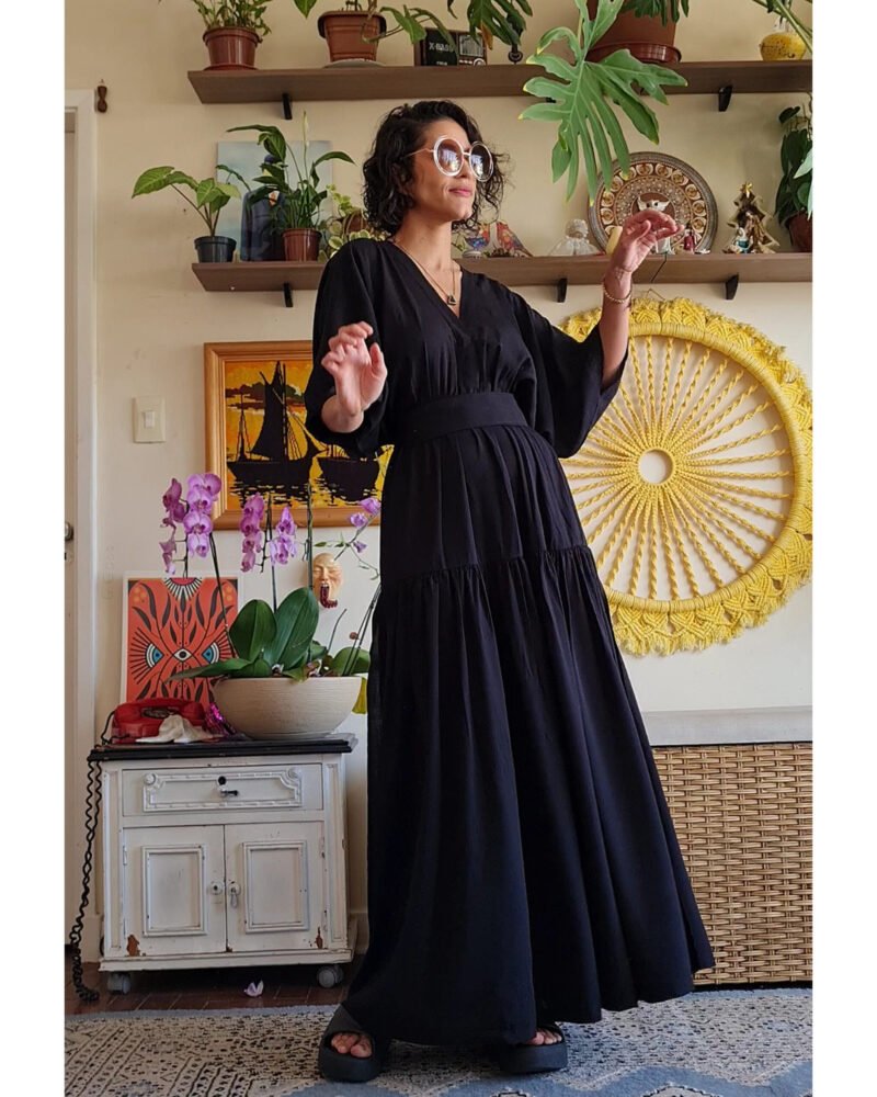 VESTIDO FÊNIX LONGO PRETO - Imagem 4