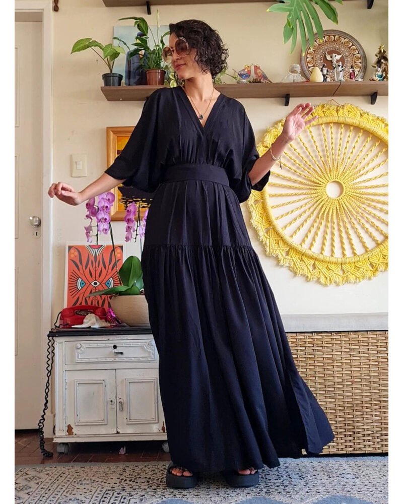 VESTIDO FÊNIX LONGO PRETO - Imagem 2
