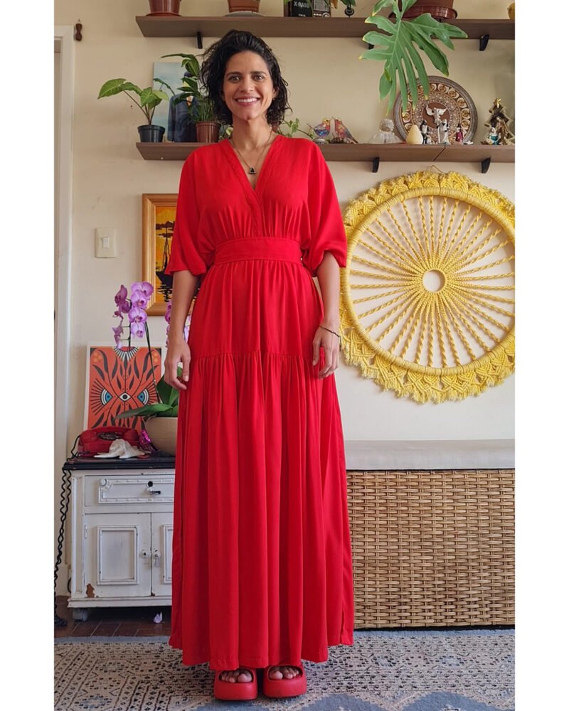 VESTIDO FÊNIX LONGO VERMELHO - Imagem 2