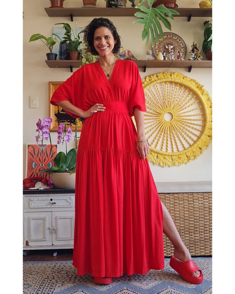 VESTIDO FÊNIX LONGO VERMELHO - Imagem 5