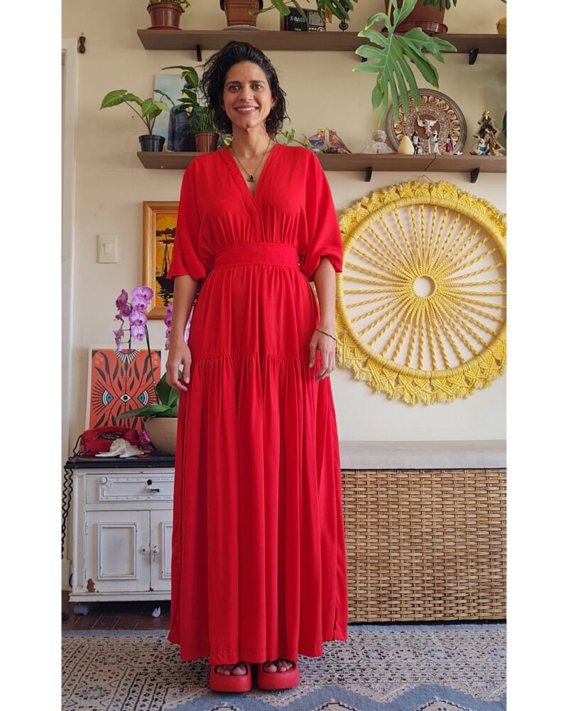 VESTIDO FÊNIX LONGO VERMELHO - Imagem 6
