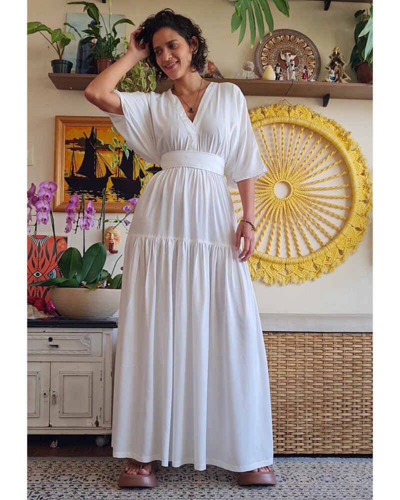 VESTIDO FÊNIX LONGO OFF WHITE - Imagem 3