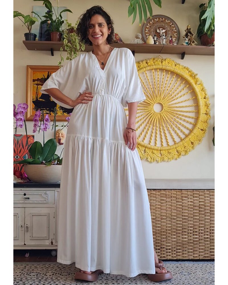 VESTIDO FÊNIX LONGO OFF WHITE - Imagem 5