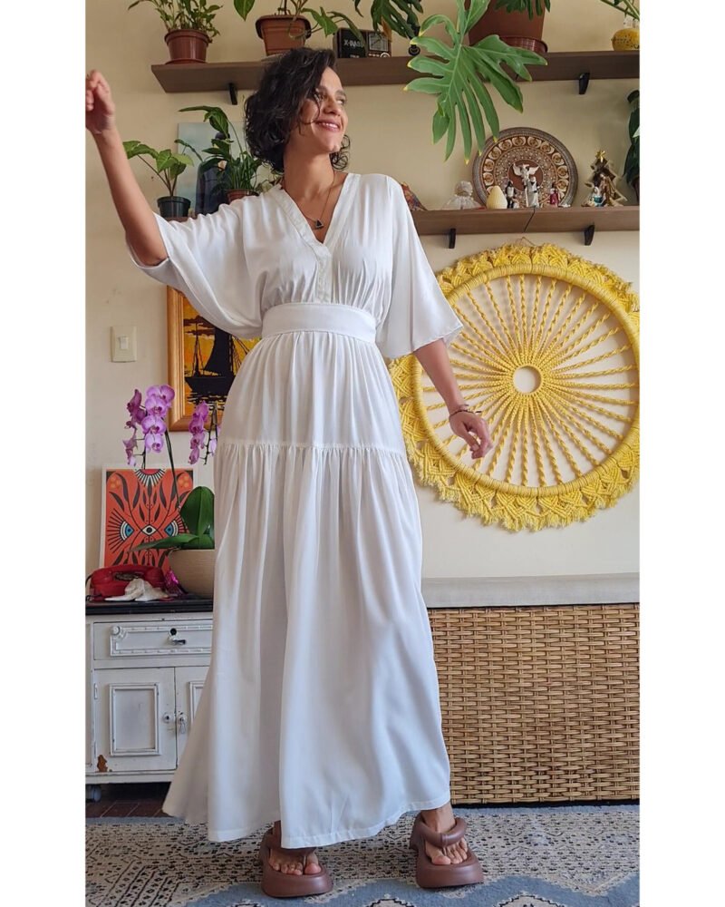 VESTIDO FÊNIX LONGO OFF WHITE - Imagem 6