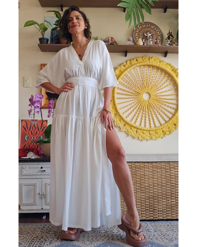 VESTIDO FÊNIX LONGO OFF WHITE - Imagem 8