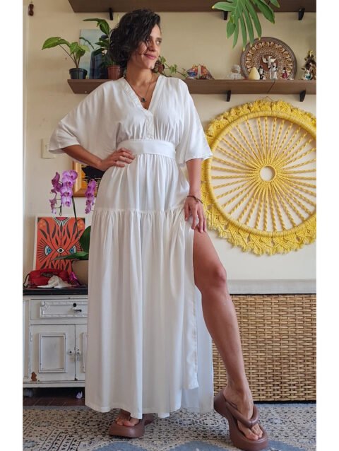 VESTIDO FÊNIX LONGO OFF WHITE