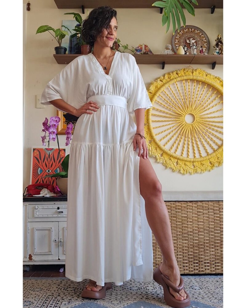 VESTIDO FÊNIX LONGO OFF WHITE