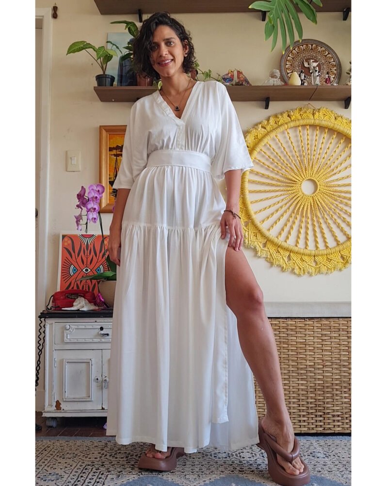 VESTIDO FÊNIX LONGO OFF WHITE - Imagem 7
