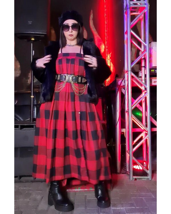 SAIA JASMIM FLANELA XADREZ VERMELHO E PRETO - Imagem 5