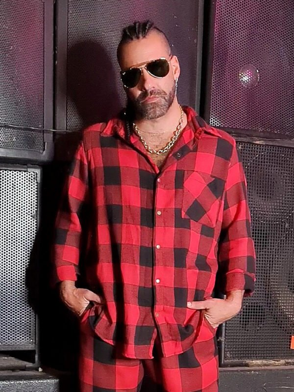 CAMISA MARIA JOÃO MANGA LONGA FLANELA XADREZ VERMELHA E PRETA