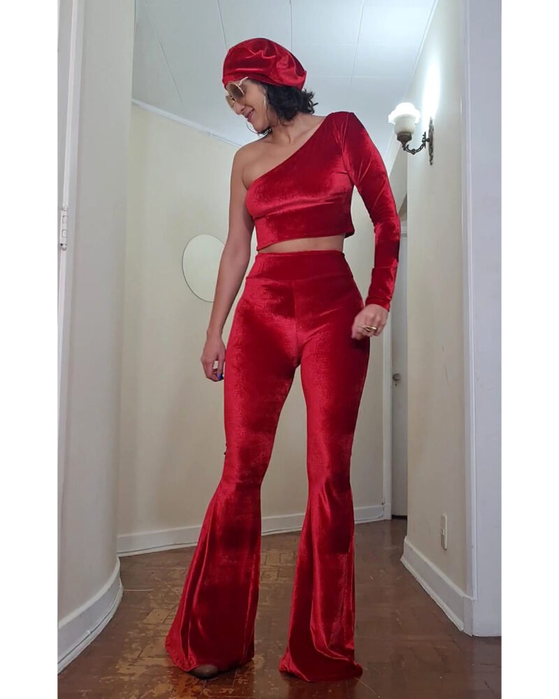 TOP ASSUCENA VELUDO VERMELHO - Imagem 5