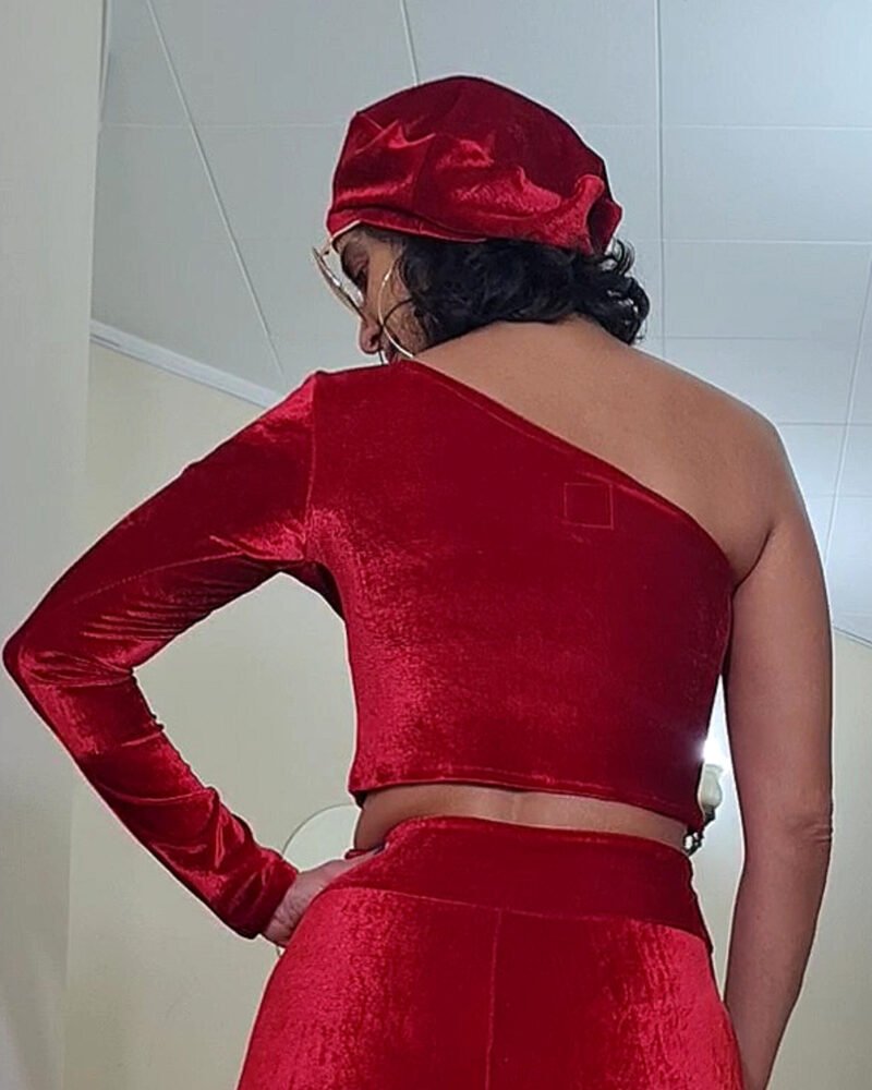 TOP ASSUCENA VELUDO VERMELHO - Imagem 2