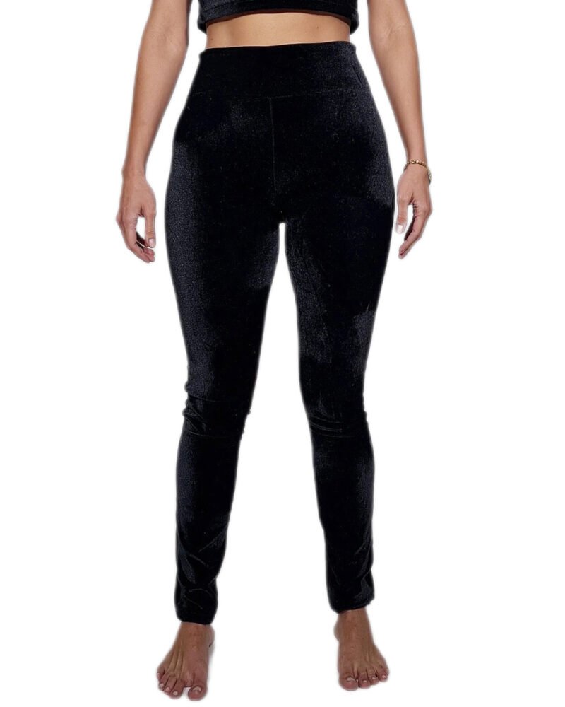 CALÇA RITA LEE VELUDO PRETA - legging