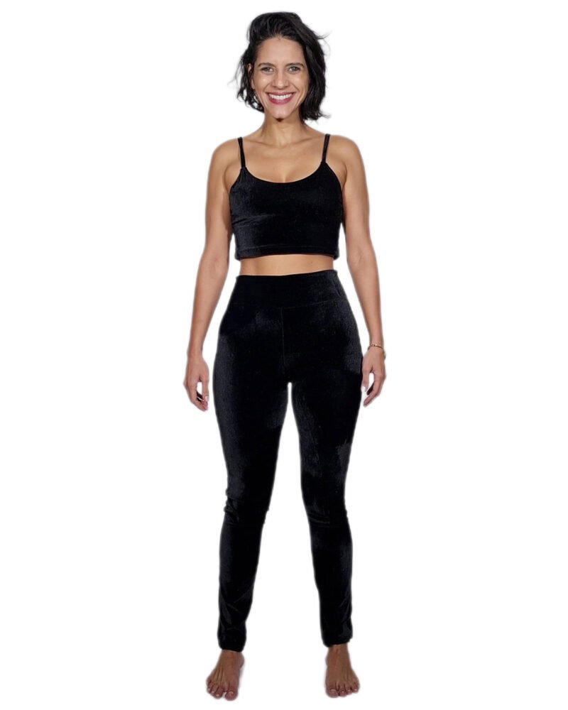 CALÇA RITA LEE VELUDO PRETA - legging - Imagem 3
