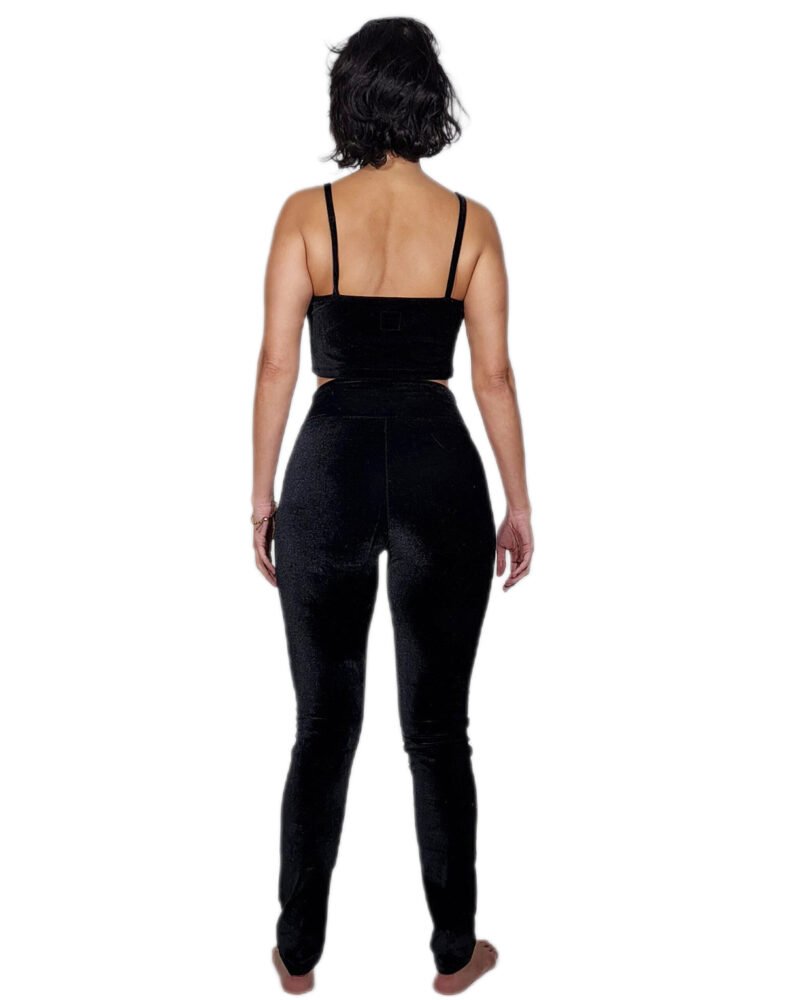 CALÇA RITA LEE VELUDO PRETA - legging - Imagem 4