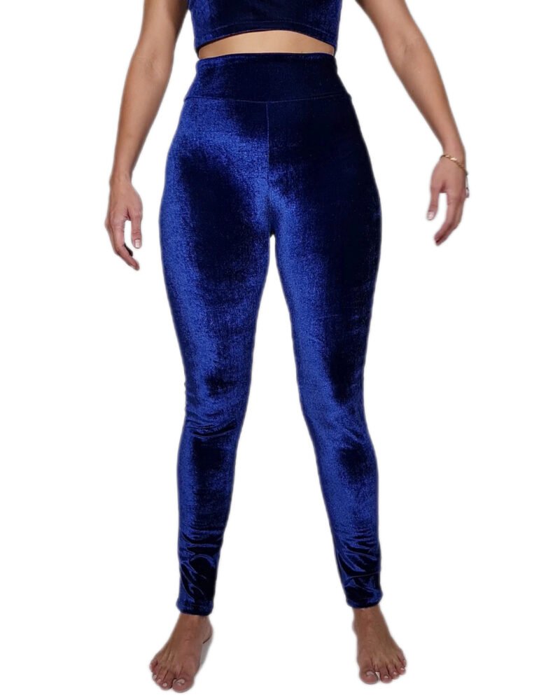 CALÇA RITA LEE VELUDO AZUL MARINHO - legging