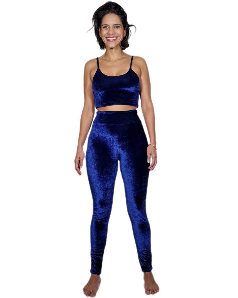 CALÇA RITA LEE VELUDO AZUL MARINHO - legging - Imagem 3