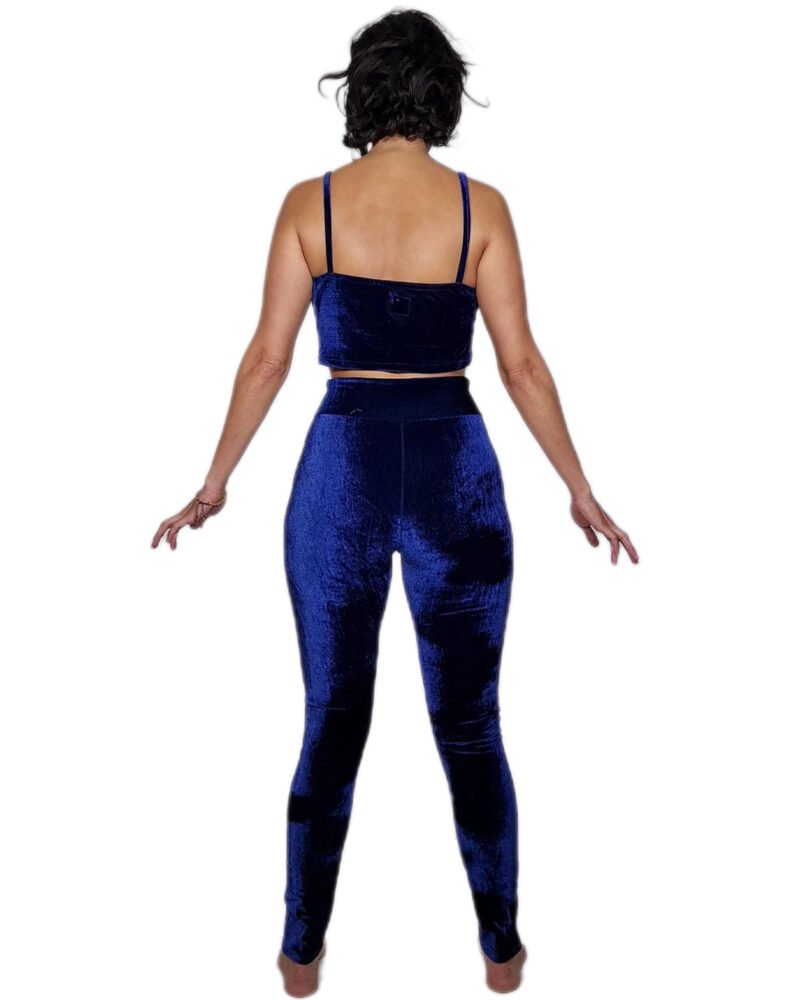 CALÇA RITA LEE VELUDO AZUL MARINHO - legging - Imagem 4