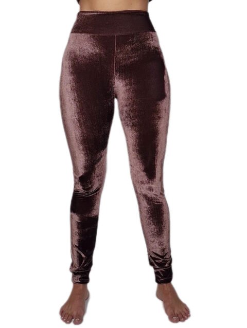CALÇA RITA LEE VELUDO MARROM - legging