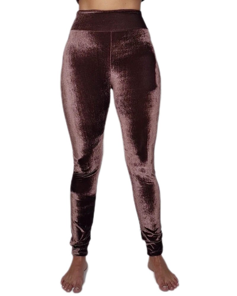 CALÇA RITA LEE VELUDO MARROM - legging