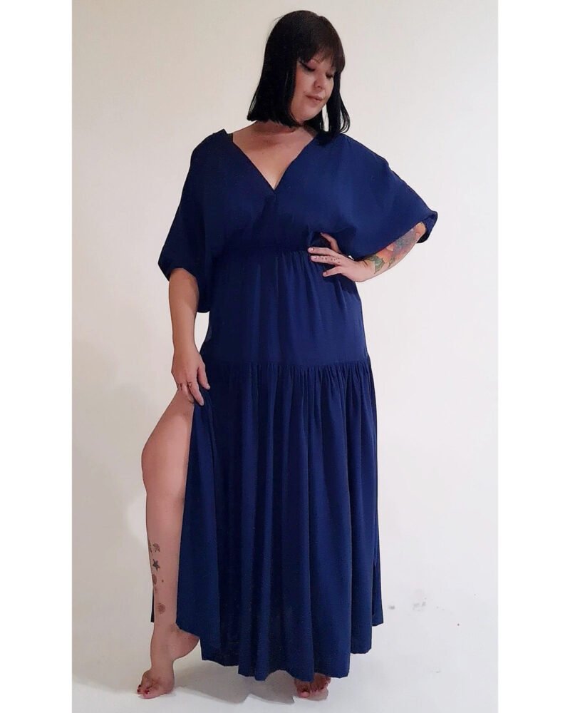 VESTIDO FÊNIX LONGO AZUL MARINHO - Imagem 4