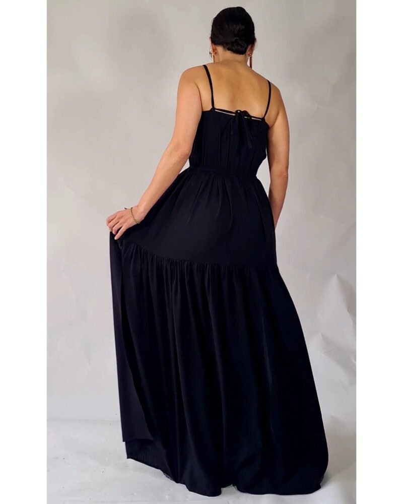 VESTIDO FRIDA LONGO PRETO - Imagem 9