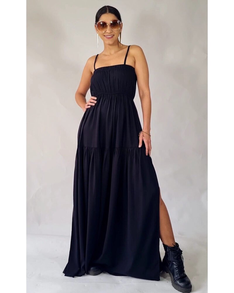 VESTIDO FRIDA LONGO PRETO - Imagem 5