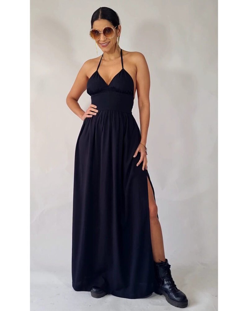 VESTIDO GAL LONGO PRETO