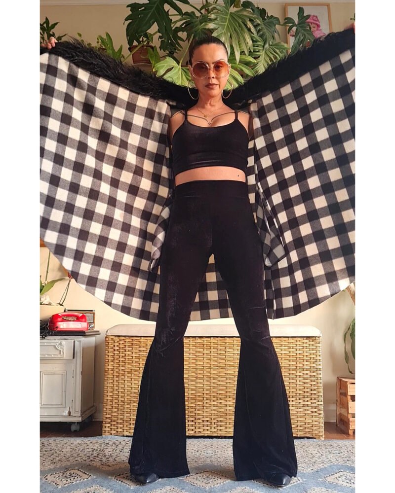 CASACO PENNY LANE XADREZ PRETO E BRANCO - Imagem 3