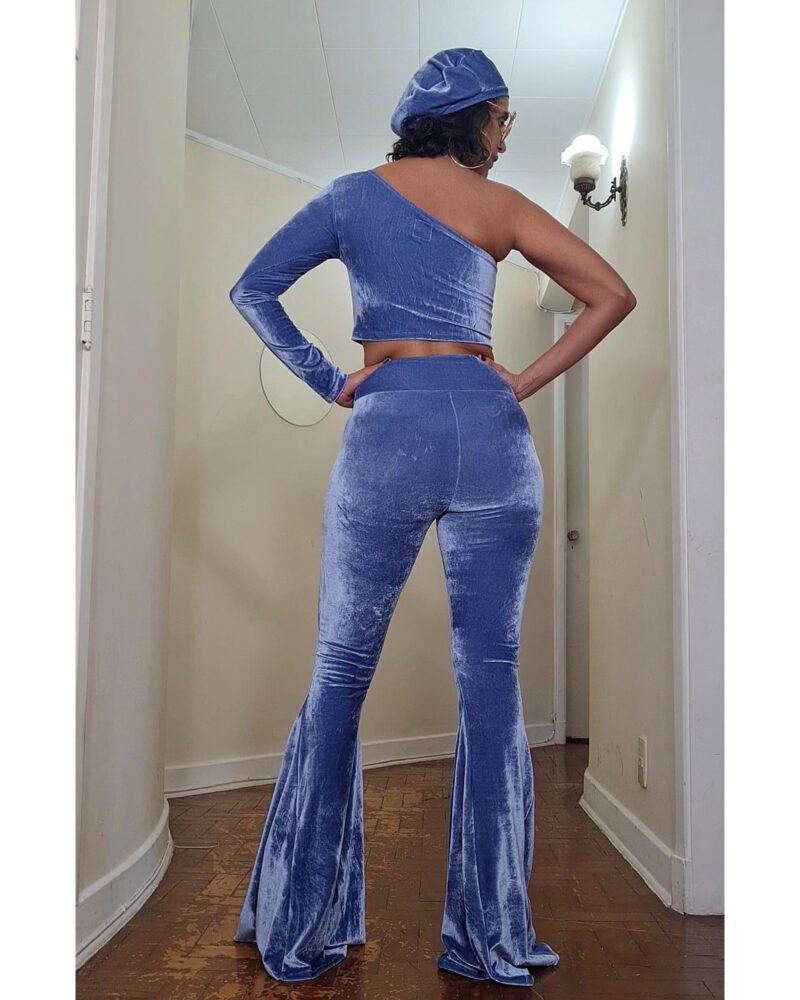 TOP ASSUCENA VELUDO AZUL CLARO - Imagem 4