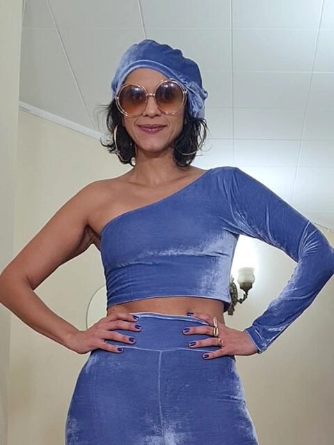 TOP ASSUCENA VELUDO AZUL CLARO