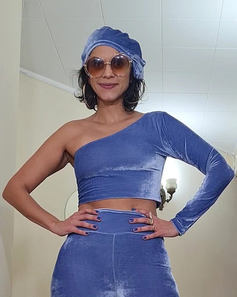 TOP ASSUCENA VELUDO AZUL CLARO
