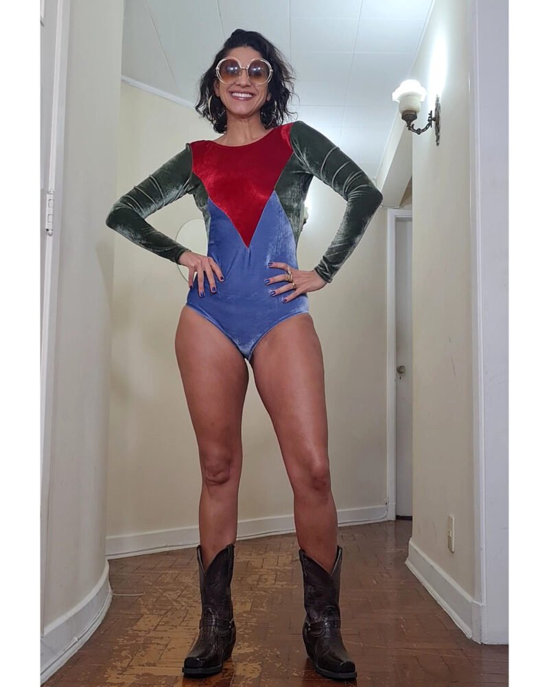 BODY REBECA VELUDO RECORTES - Imagem 5