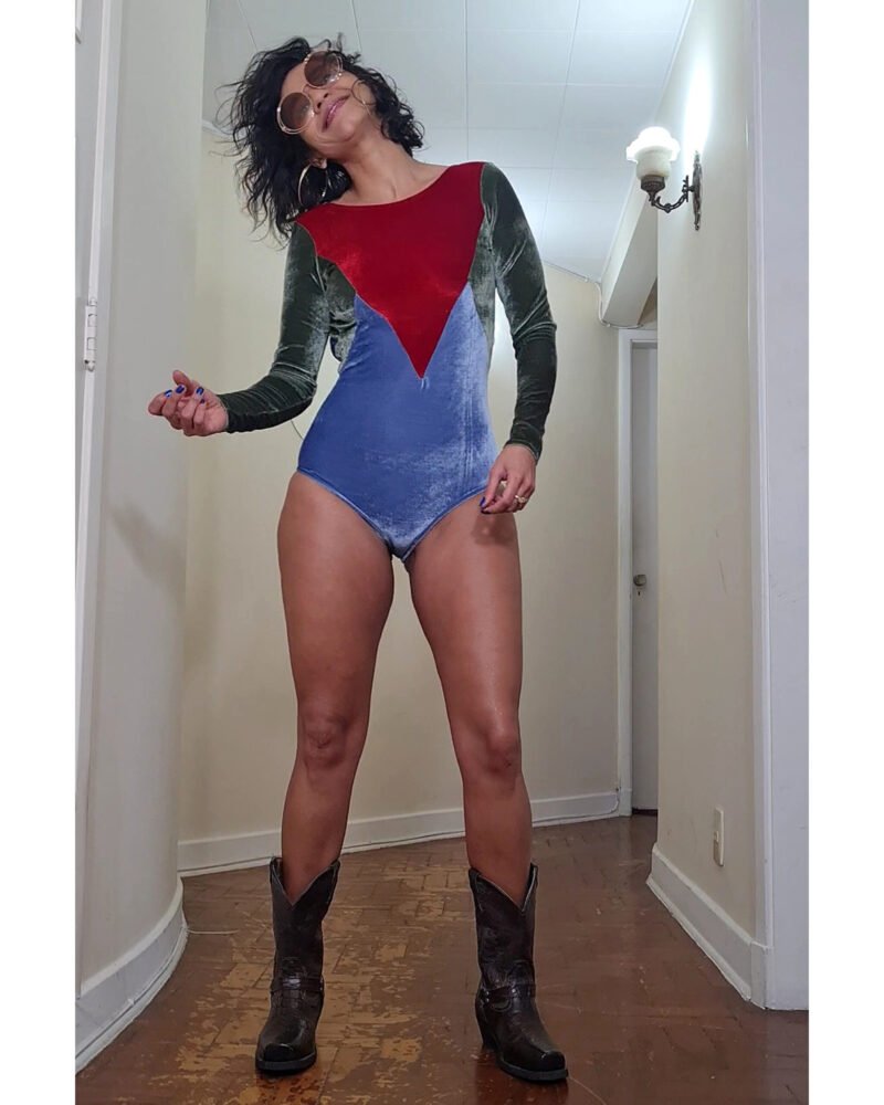 BODY REBECA VELUDO RECORTES - Imagem 3