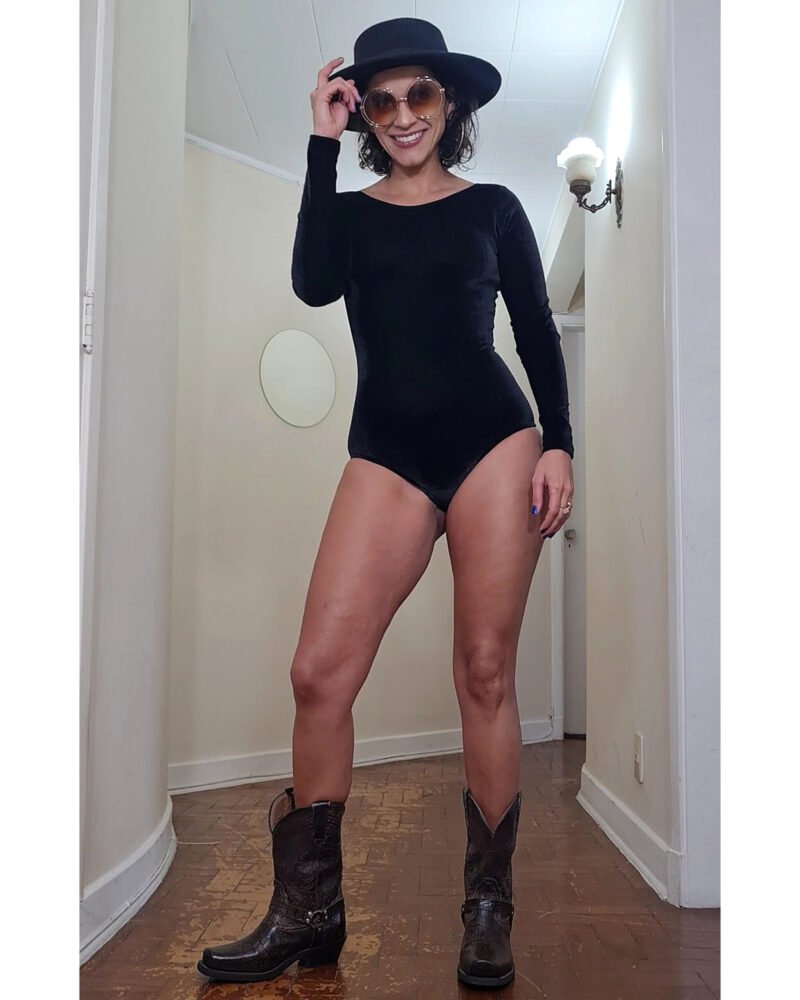 BODY REBECA VELUDO PRETO - Imagem 4