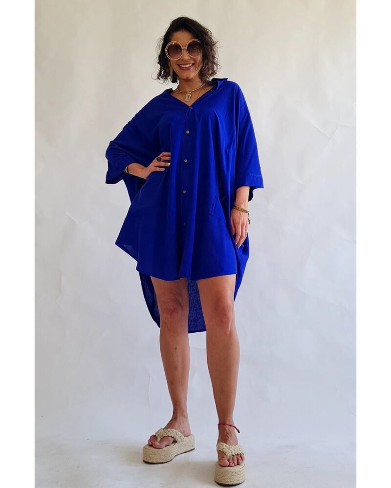 CAMISÃO CRIS MÉDIO AZUL ROYAL - Imagem 6