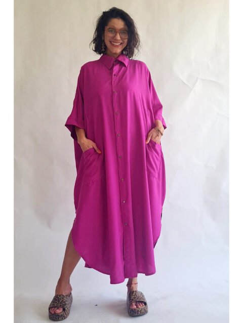 CAMISÃO CRIS LONGO FUCSIA