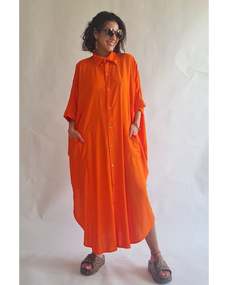 CAMISÃO CRIS LONGO LARANJA - Imagem 4